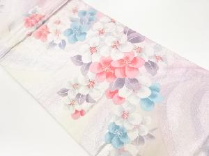 梅模様織出しぼかし袋帯